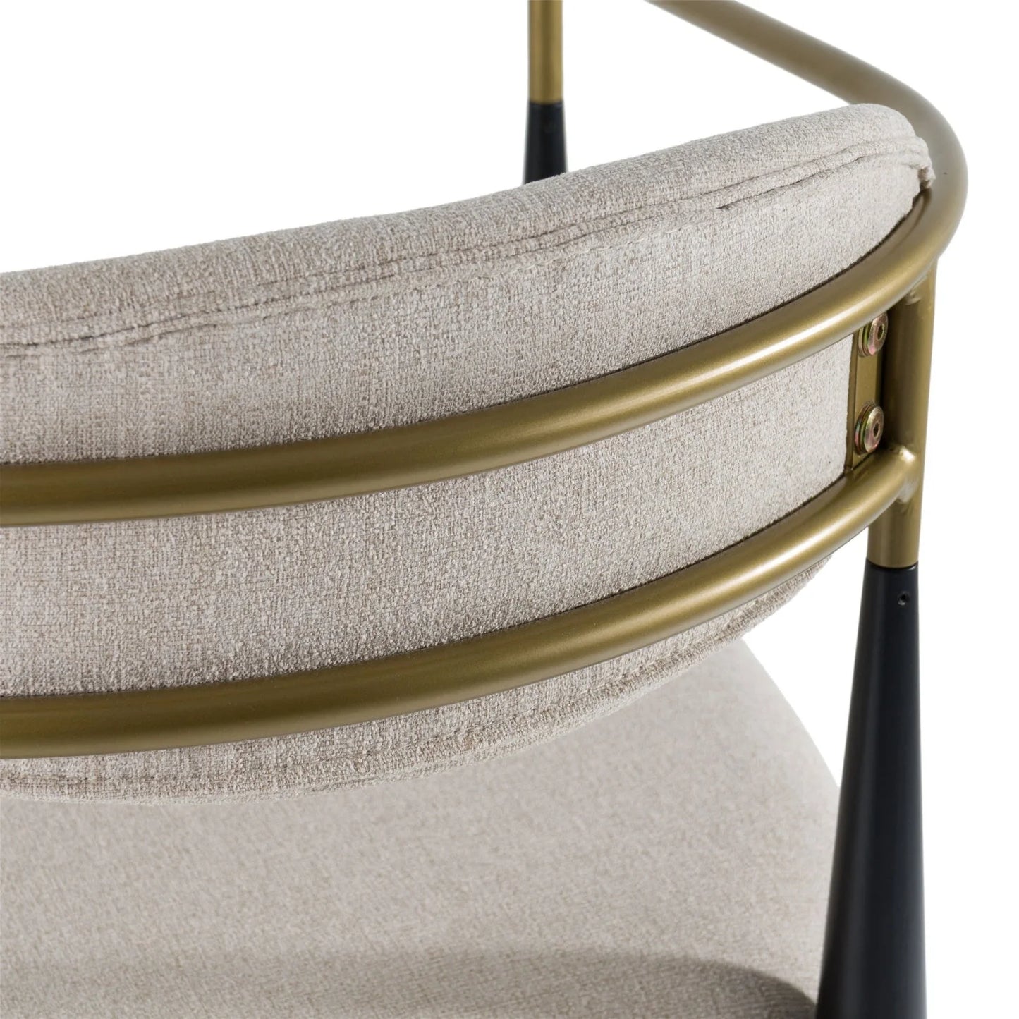 Luxury Upholstered Modern Gold Armed Bar Chair European Style for Villa