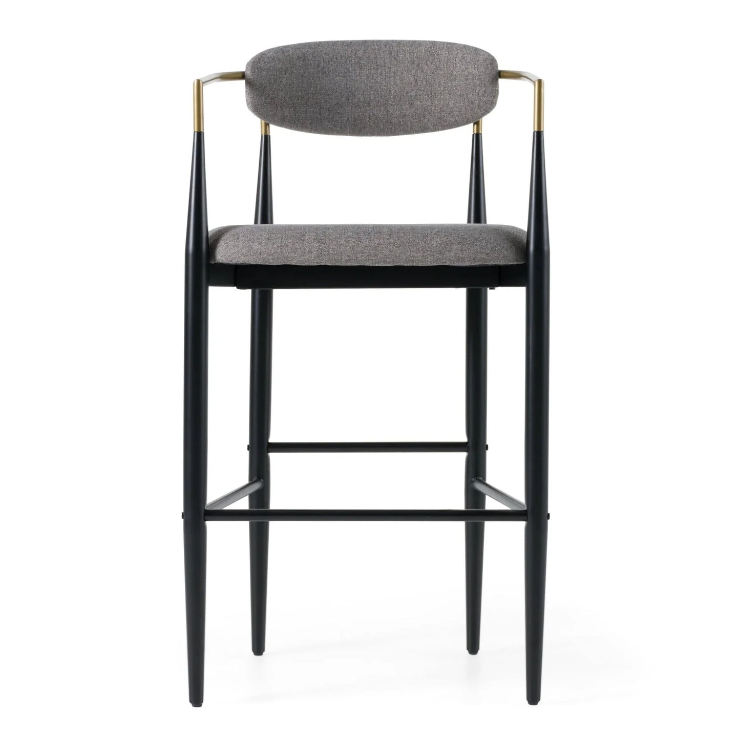 Luxury Upholstered Modern Gold Armed Bar Chair European Style for Villa