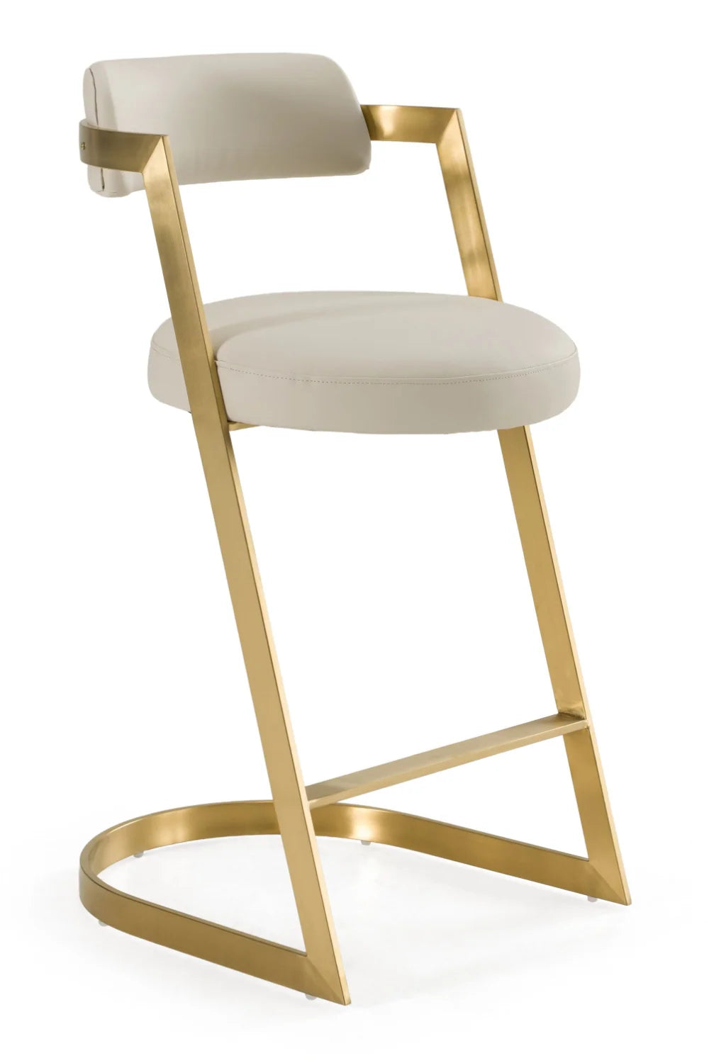 Luxury Upholstered Modern Gold Counter Stool European Style for Villa