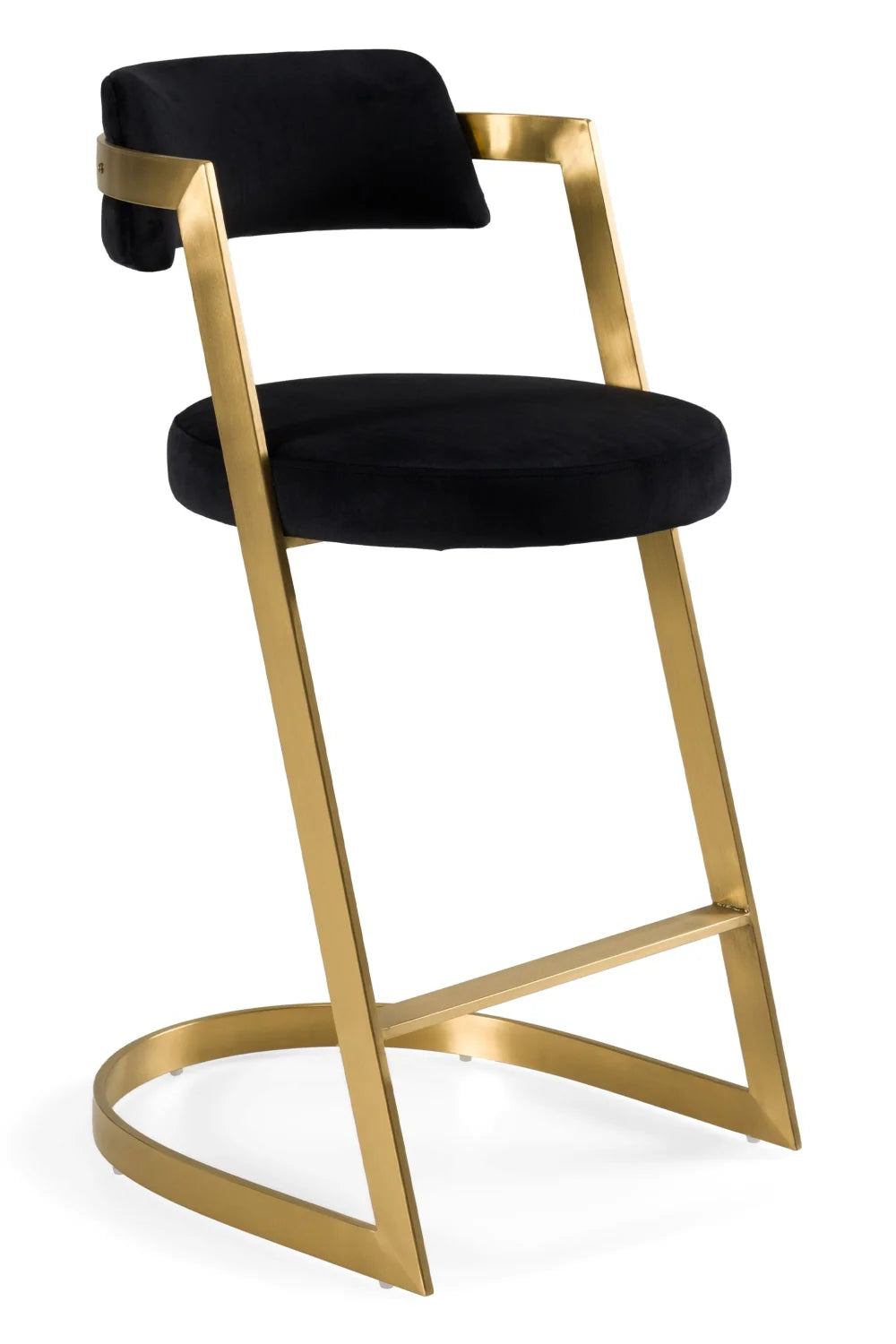 Luxury Upholstered Modern Gold Counter Stool European Style for Villa