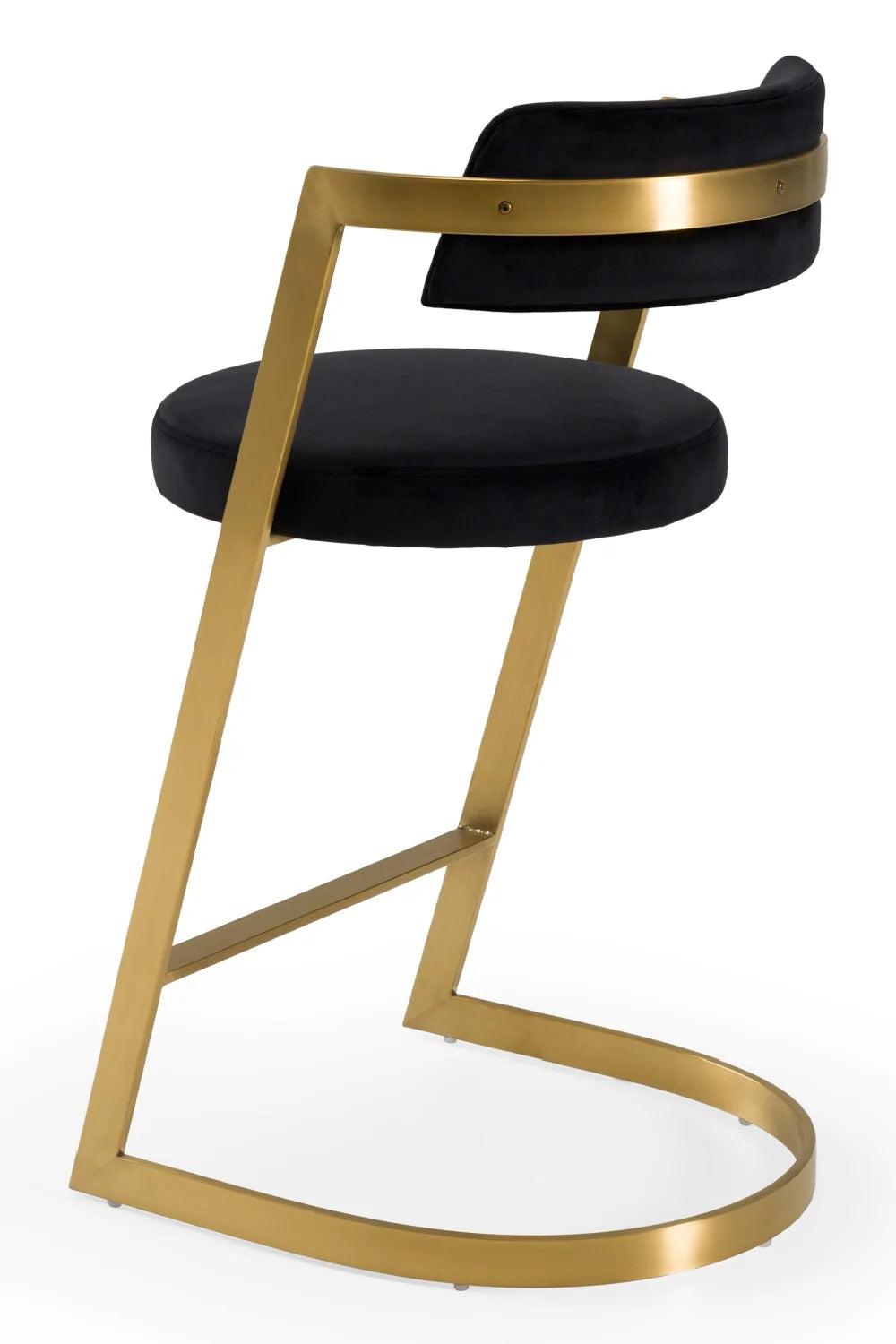 Luxury Upholstered Modern Gold Counter Stool European Style for Villa