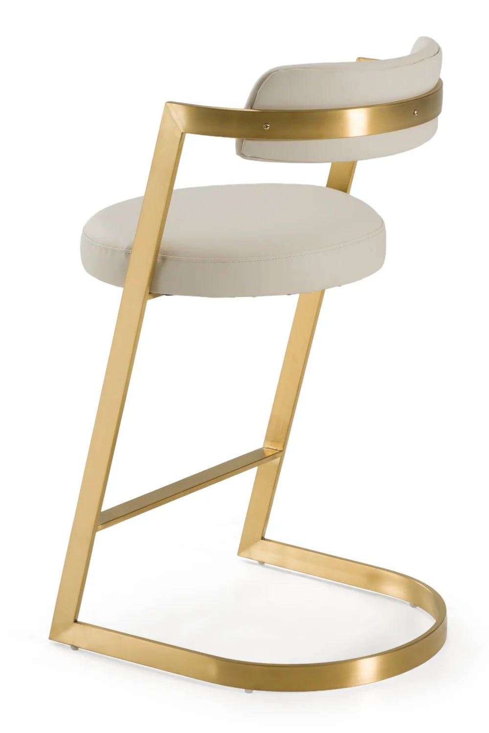 Luxury Upholstered Modern Gold Counter Stool European Style for Villa