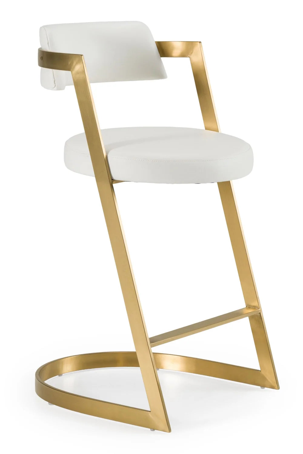 Luxury Upholstered Modern Gold Counter Stool European Style for Villa
