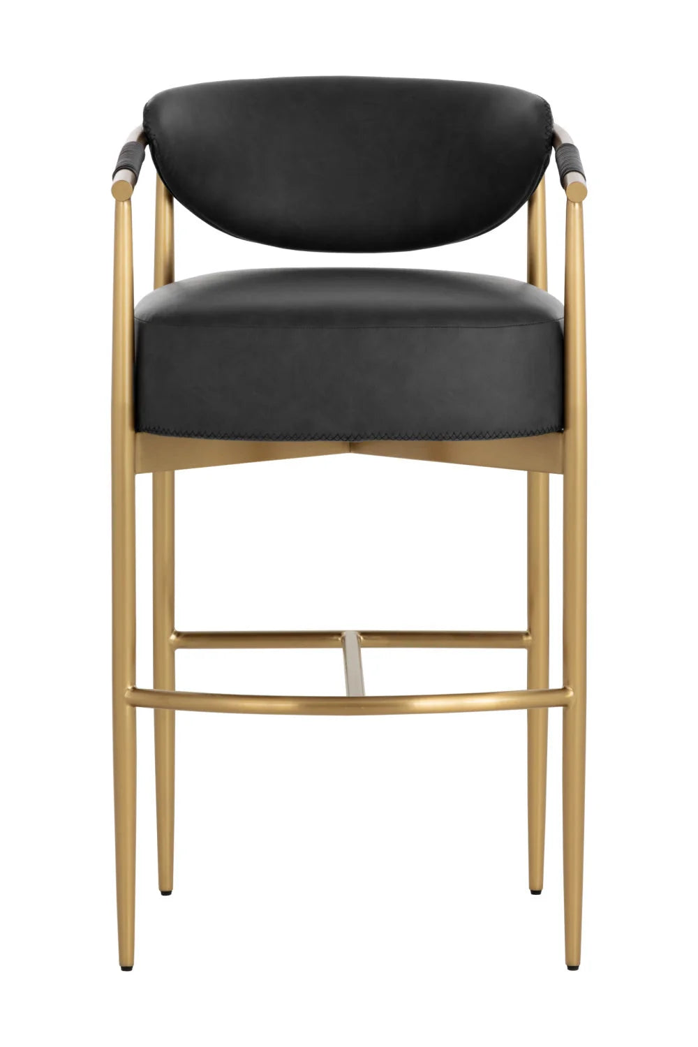 Luxury Upholstered Modern Gold Framed Bar Stool European Style for Villa