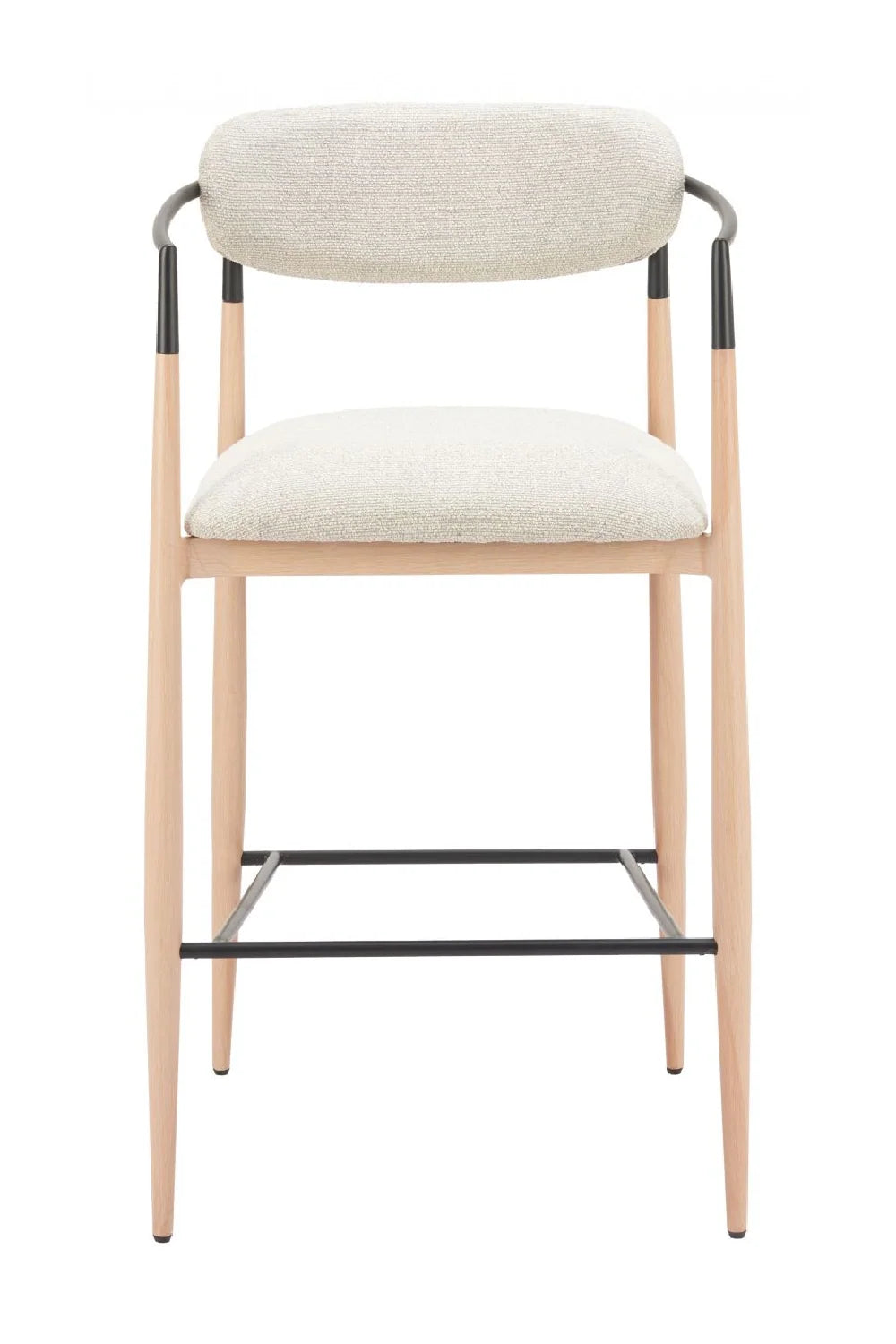 Luxury Upholstered Modern Gray Bar Stool European Style for Villa