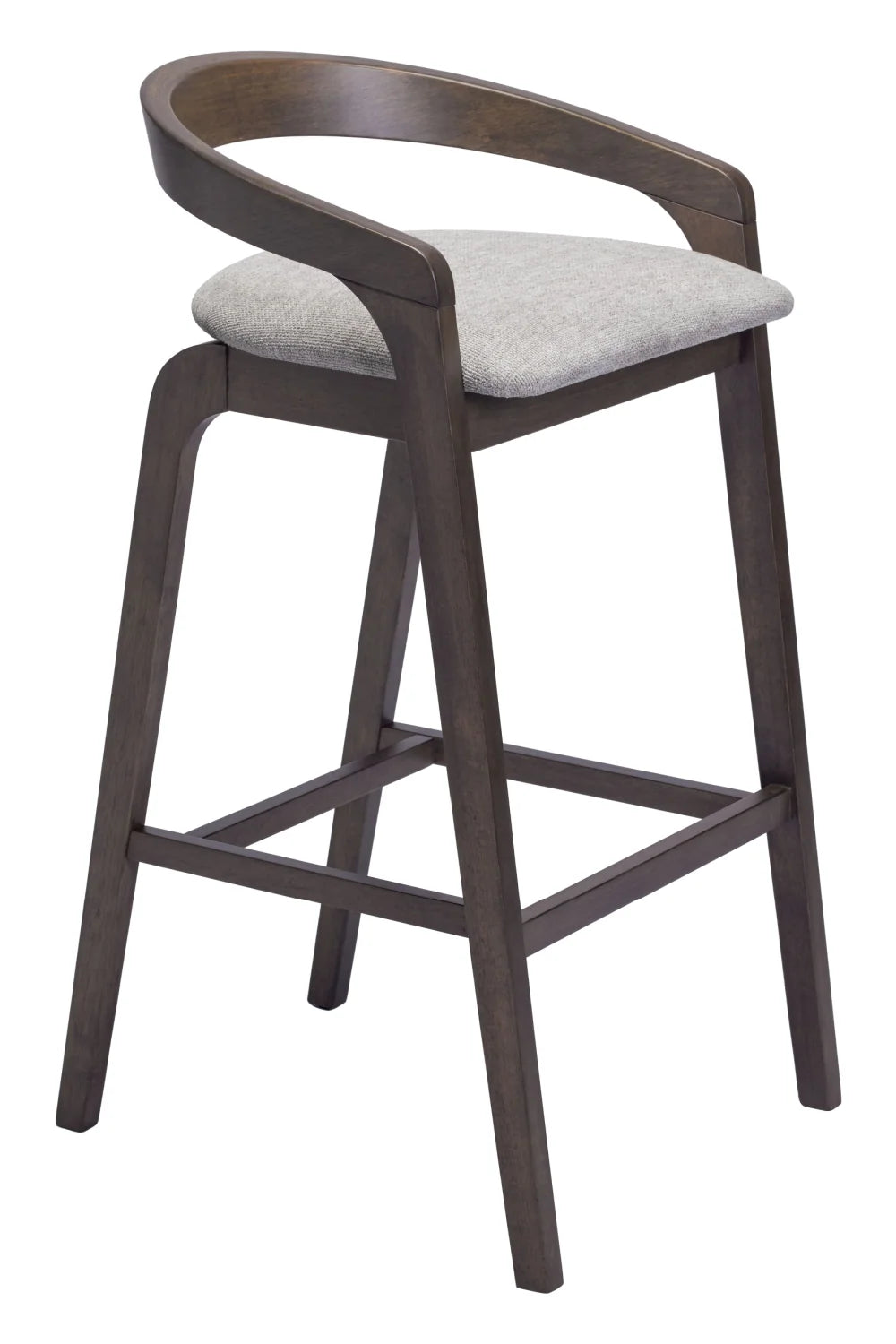 Luxury Upholstered Modern Gray Bar Stool European Style for Villa