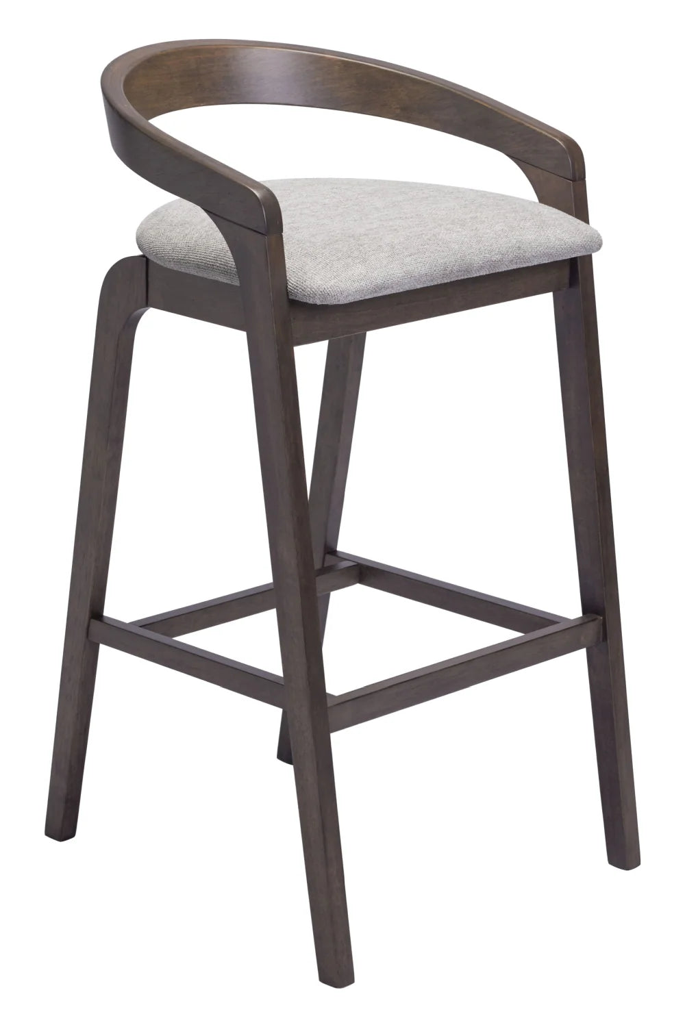 Luxury Upholstered Modern Gray Bar Stool European Style for Villa
