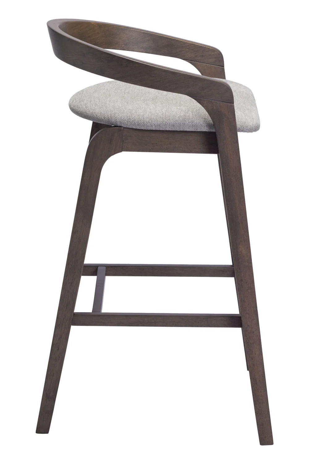 Luxury Upholstered Modern Gray Bar Stool European Style for Villa
