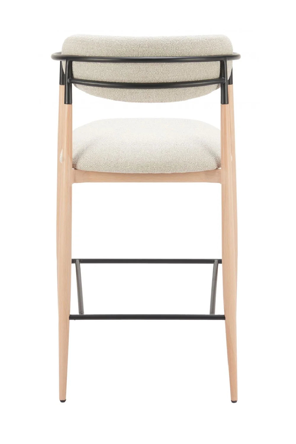 Luxury Upholstered Modern Gray Bar Stool European Style for Villa