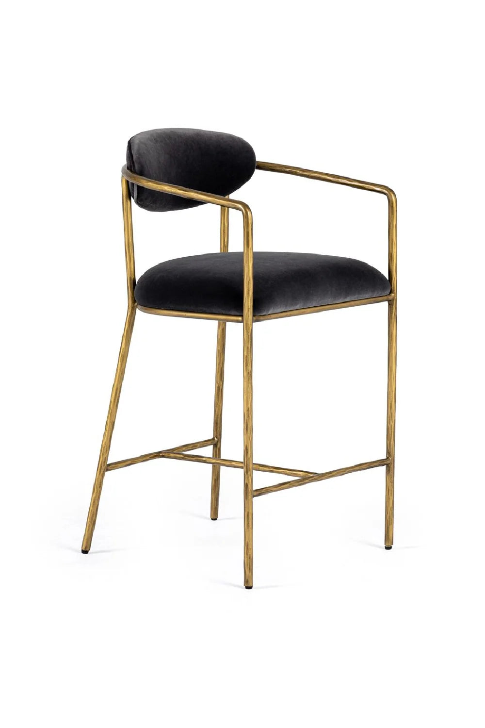 Luxury Upholstered Modern Gray Counter Stool European Style for Villa