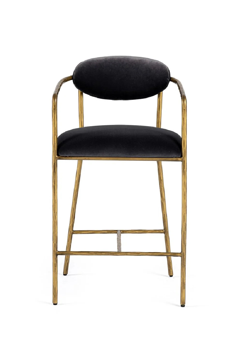 Luxury Upholstered Modern Gray Counter Stool European Style for Villa