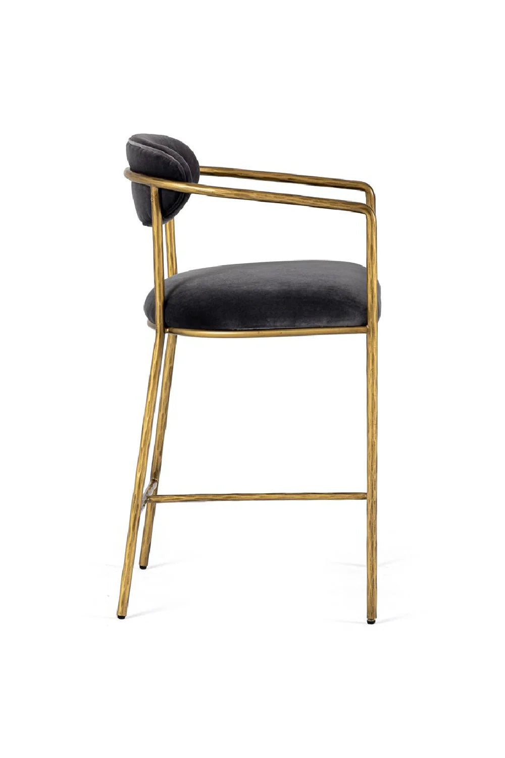 Luxury Upholstered Modern Gray Counter Stool European Style for Villa