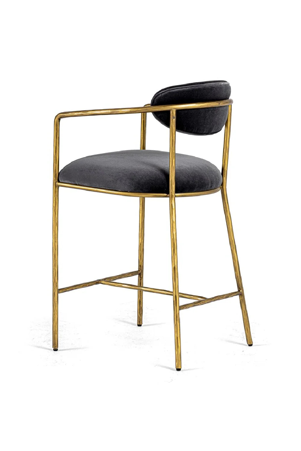 Luxury Upholstered Modern Gray Counter Stool European Style for Villa