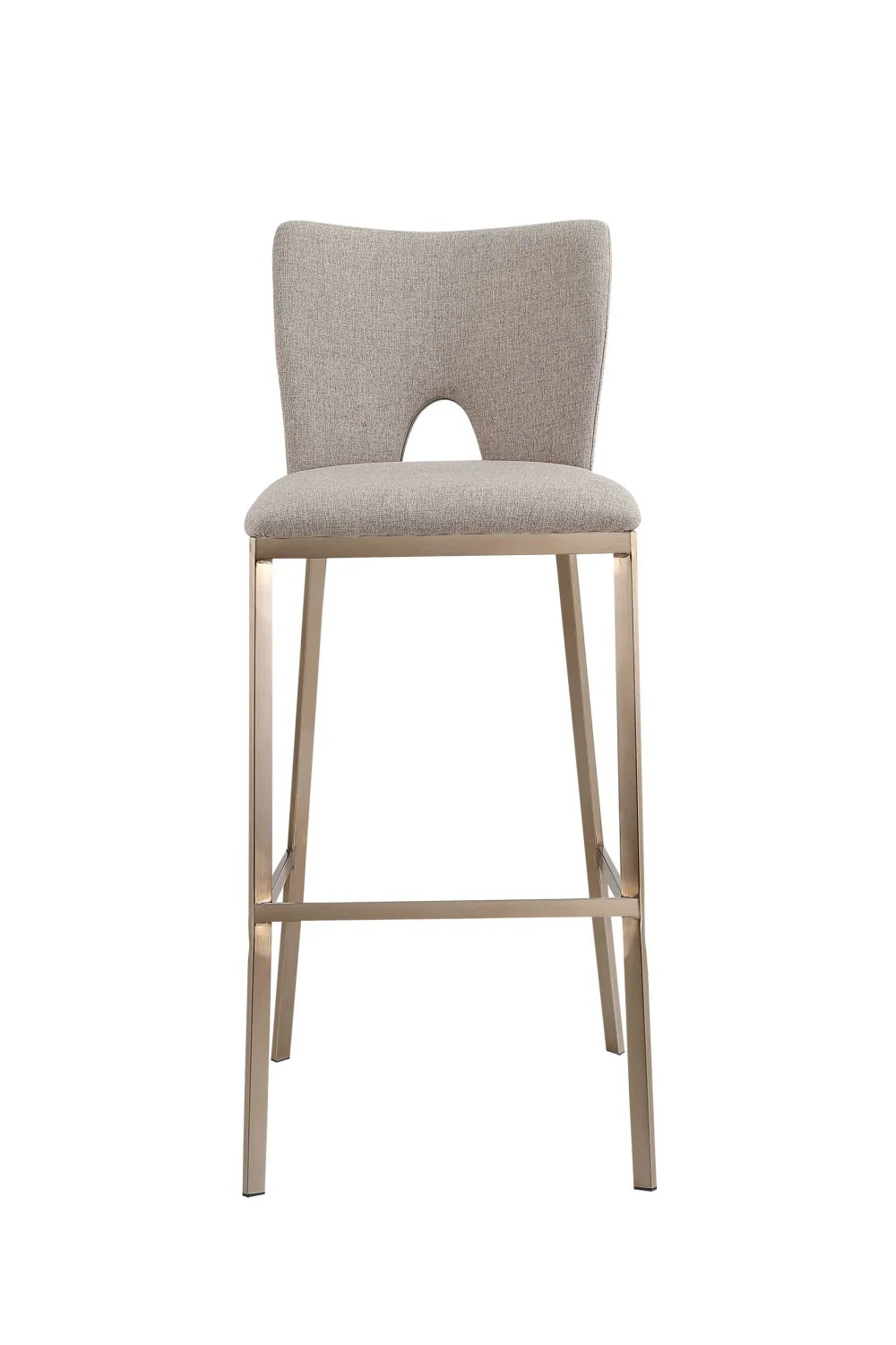 Luxury Upholstered Modern Gray Fabric Bar Stools European Style for Villa