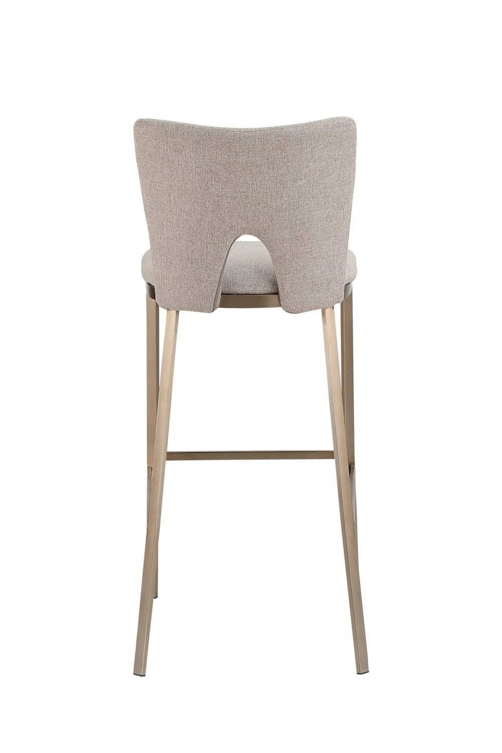 Luxury Upholstered Modern Gray Fabric Bar Stools European Style for Villa