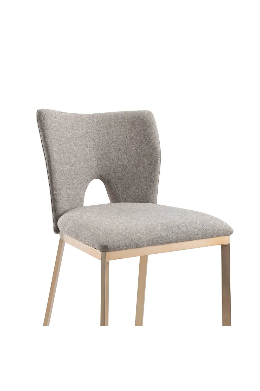 Luxury Upholstered Modern Gray Fabric Bar Stools European Style for Villa