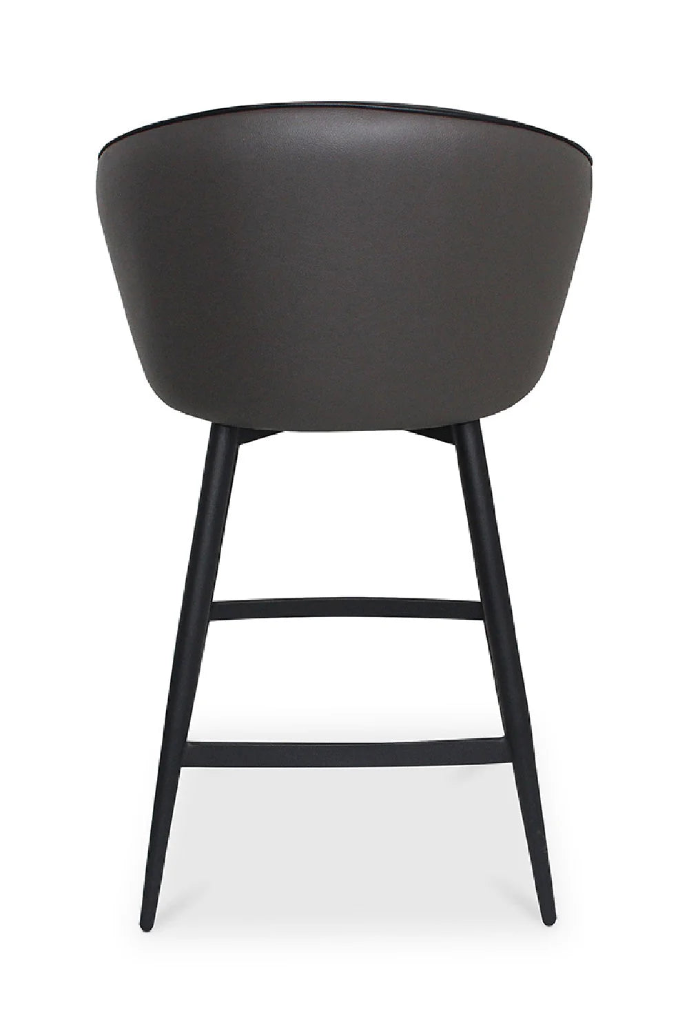 Luxury Upholstered Modern Gray Swivel Counter Stool European Style for Villa
