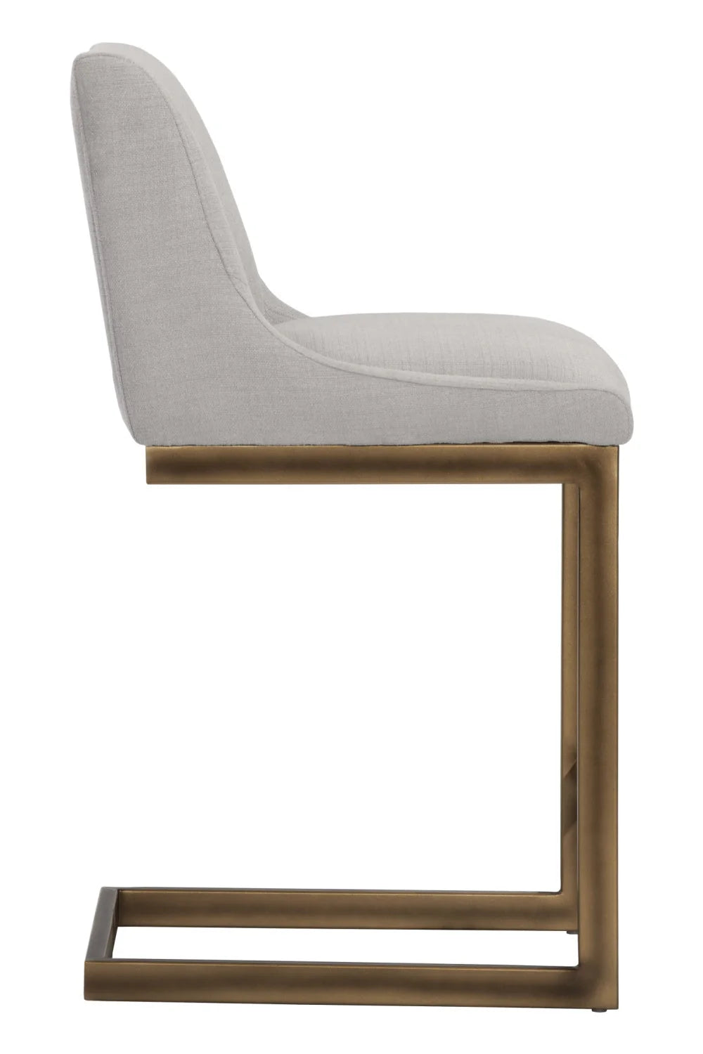 Luxury Upholstered Modern Grey Counter Stool European Style for Villa