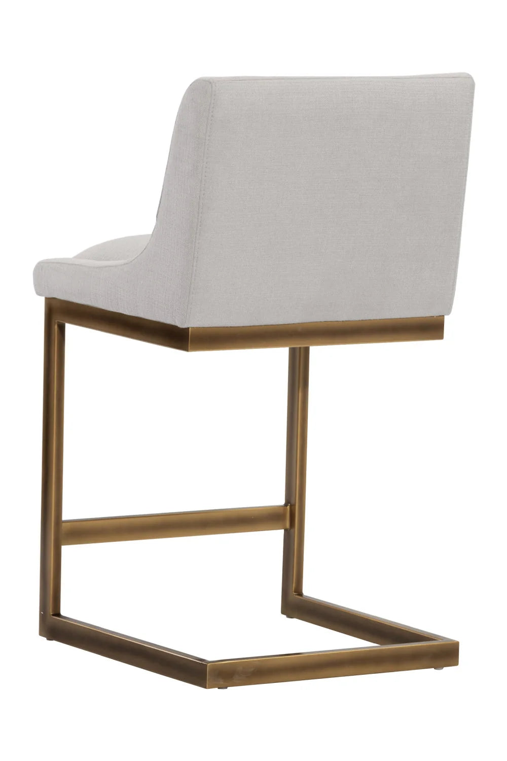 Luxury Upholstered Modern Grey Counter Stool European Style for Villa