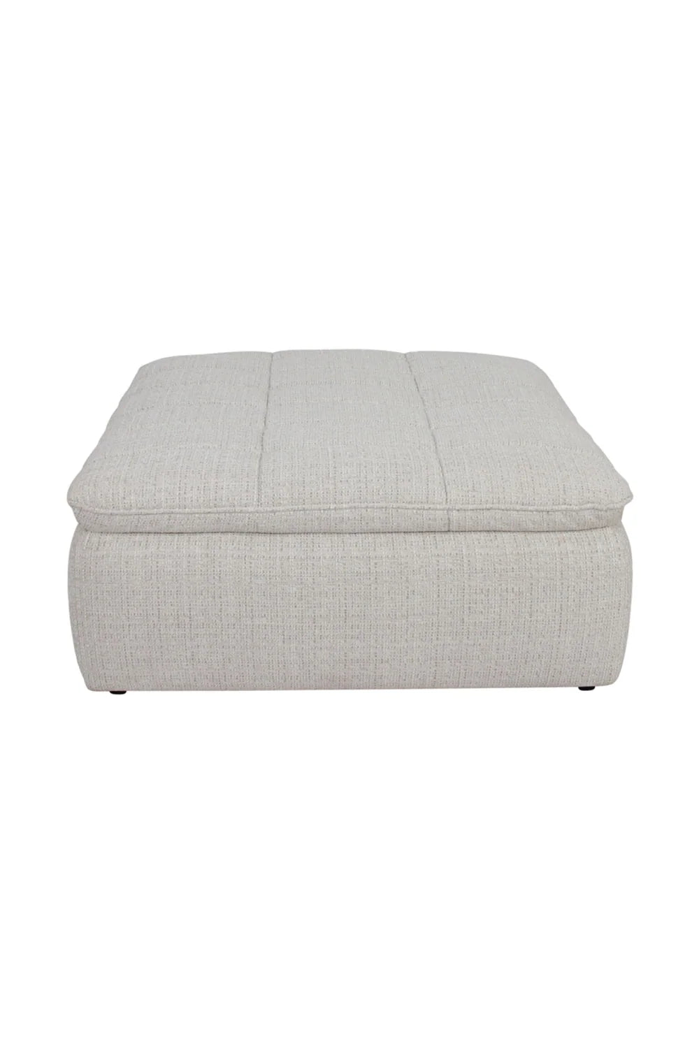 Luxury Upholstered Modern Grid Channeled Ottoman European Style for Villa
