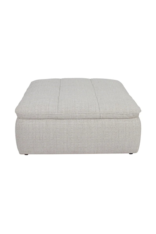 Luxury Upholstered Modern Grid Channeled Ottoman European Style for Villa
