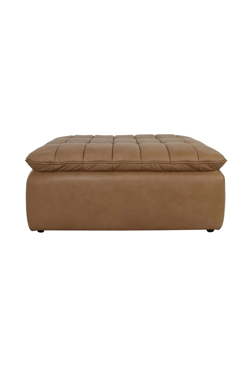 Luxury Upholstered Modern Grid Channeled Ottoman European Style for Villa