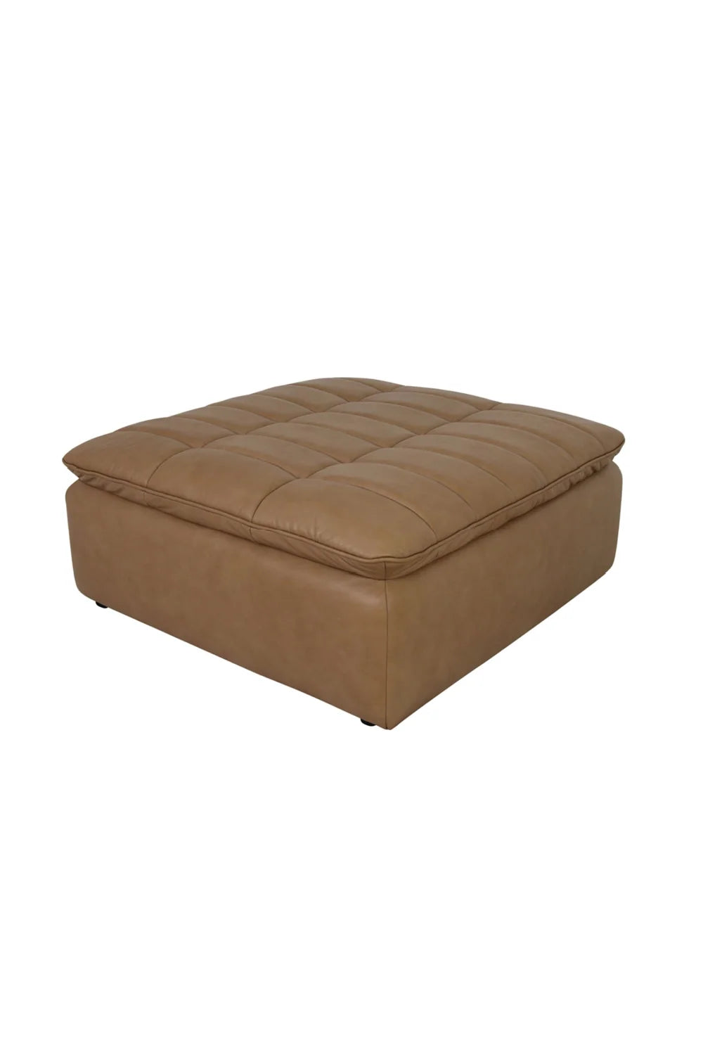 Luxury Upholstered Modern Grid Channeled Ottoman European Style for Villa
