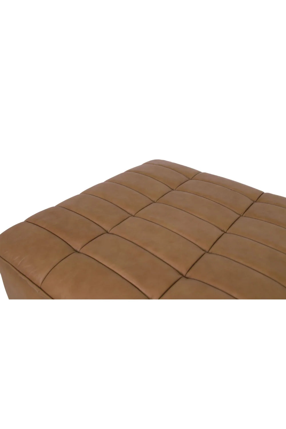 Luxury Upholstered Modern Grid Channeled Ottoman European Style for Villa
