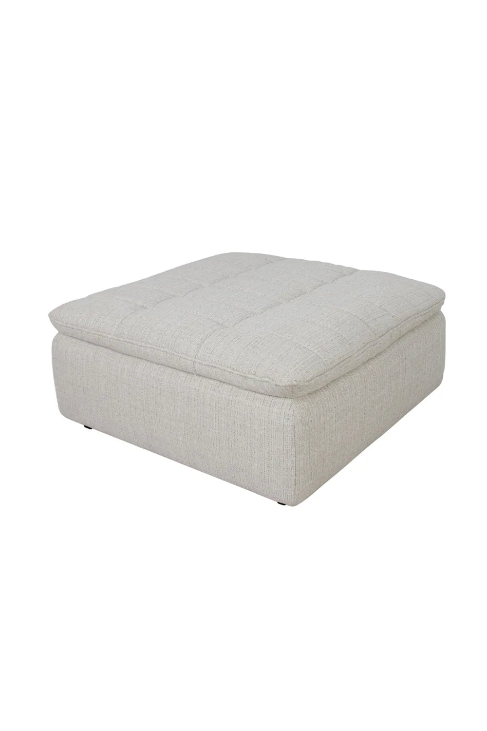 Luxury Upholstered Modern Grid Channeled Ottoman European Style for Villa