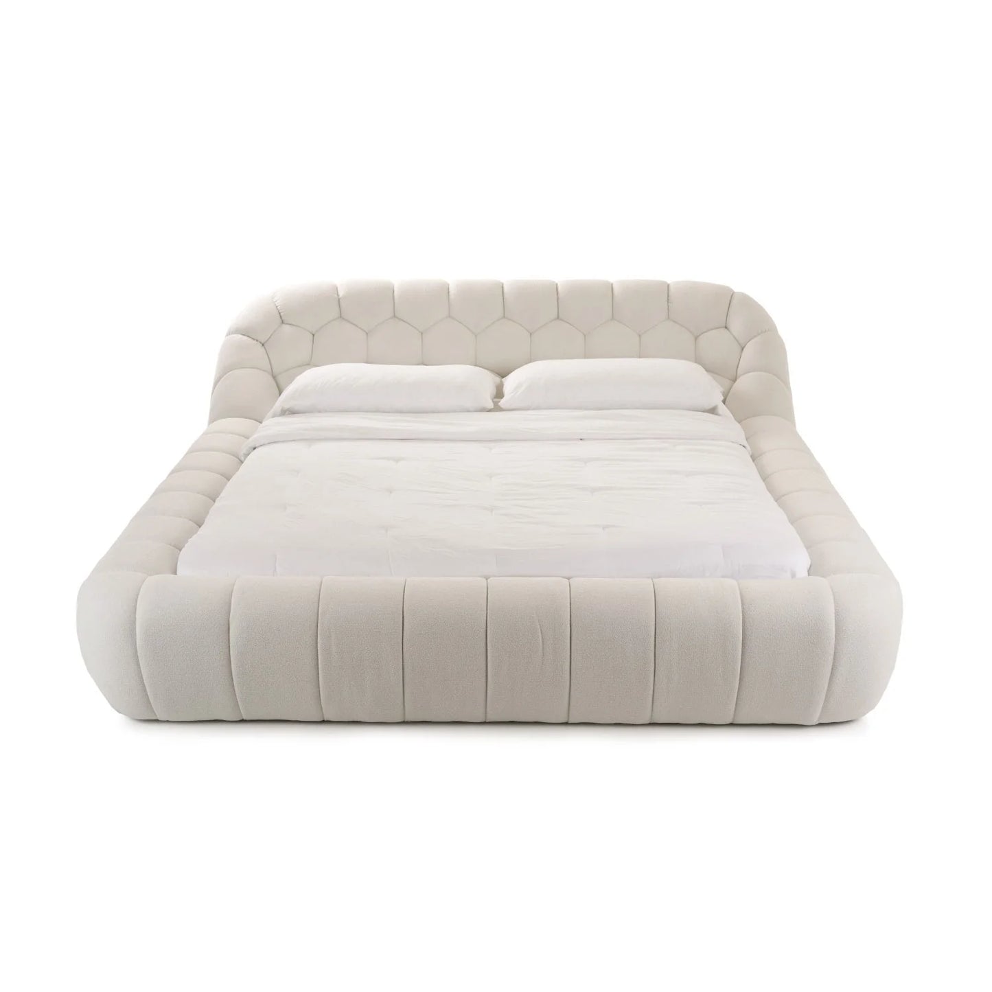 Luxury Upholstered Modern Hexagonal Bed European Style for Villa