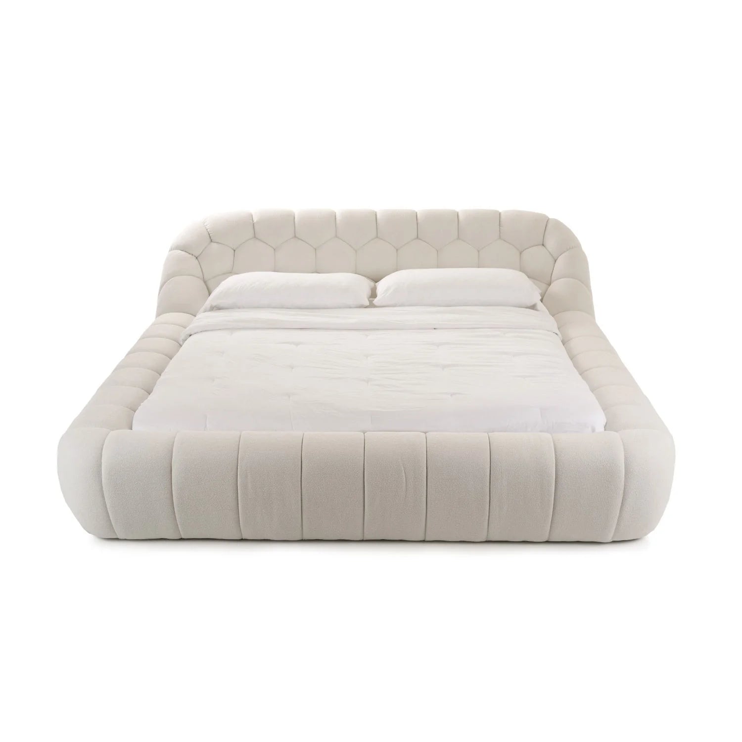 Luxury Upholstered Modern Hexagonal Bed European Style for Villa