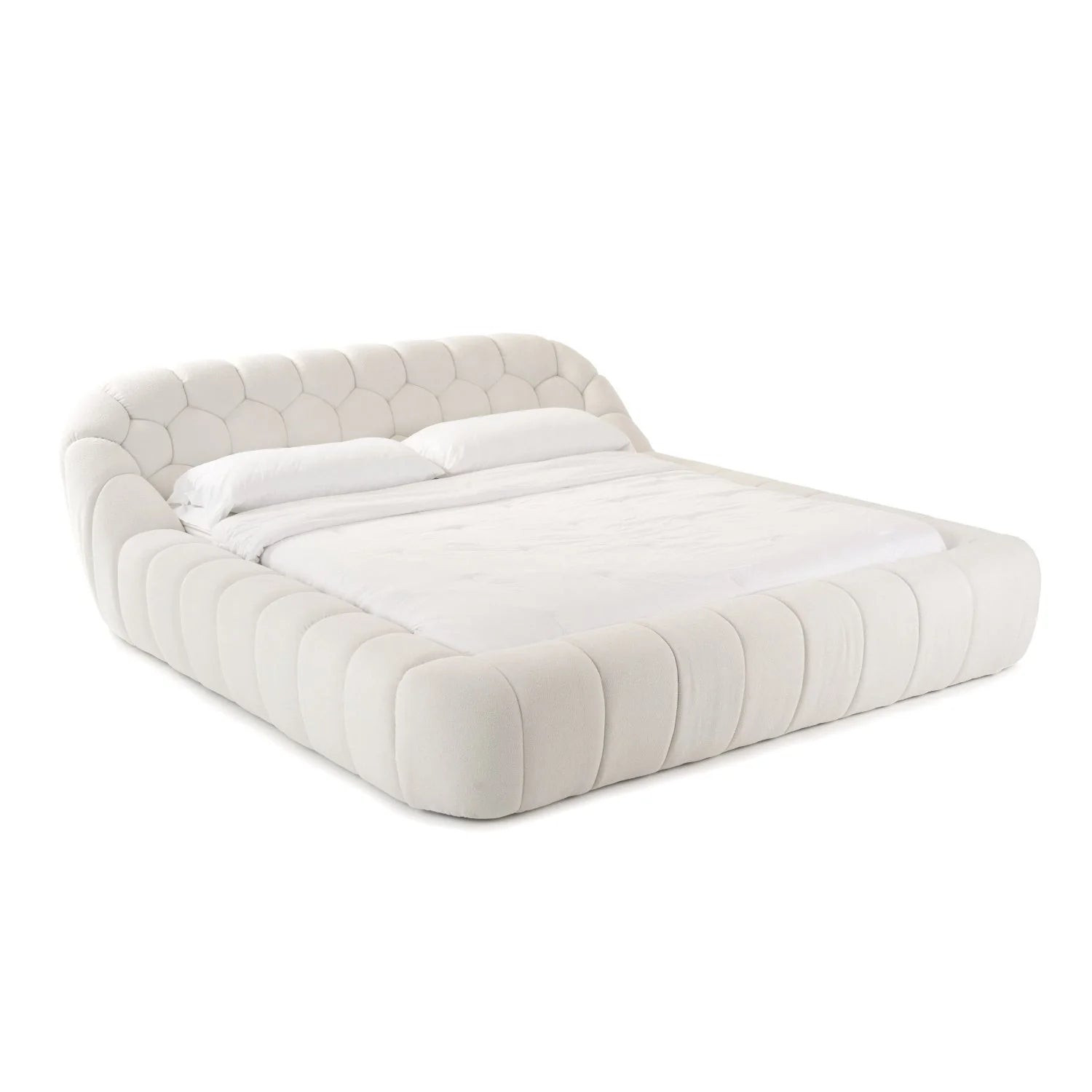Luxury Upholstered Modern Hexagonal Bed European Style for Villa