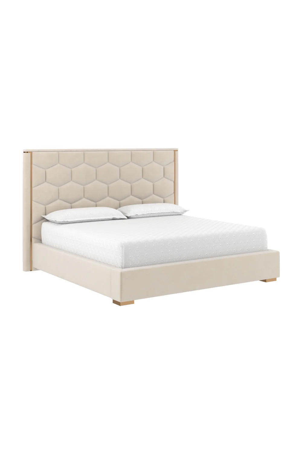 Luxury Upholstered Modern King Bed European Style for Villa