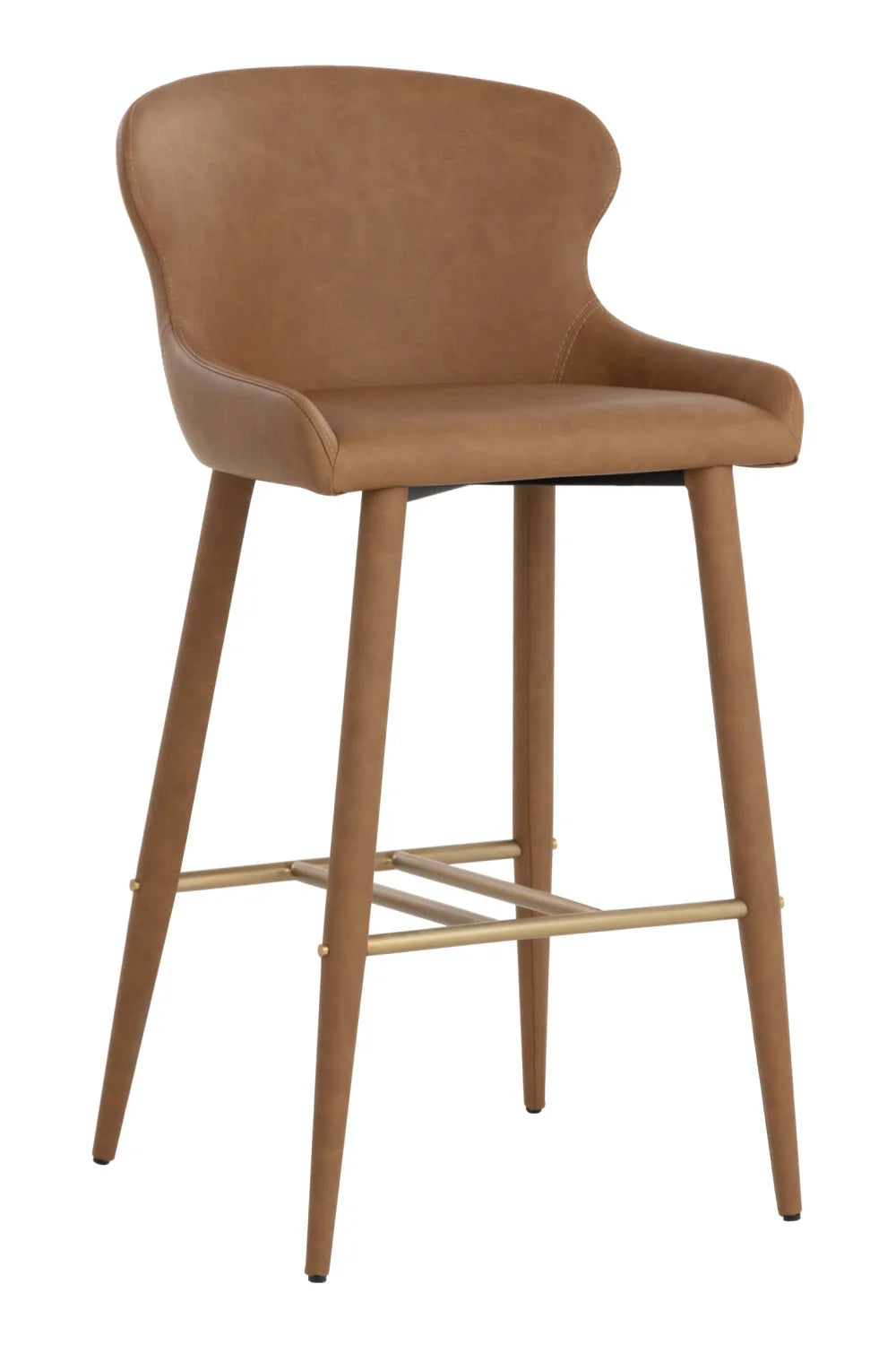 Luxury Upholstered Modern Leather Bar Stool European Style for Villa