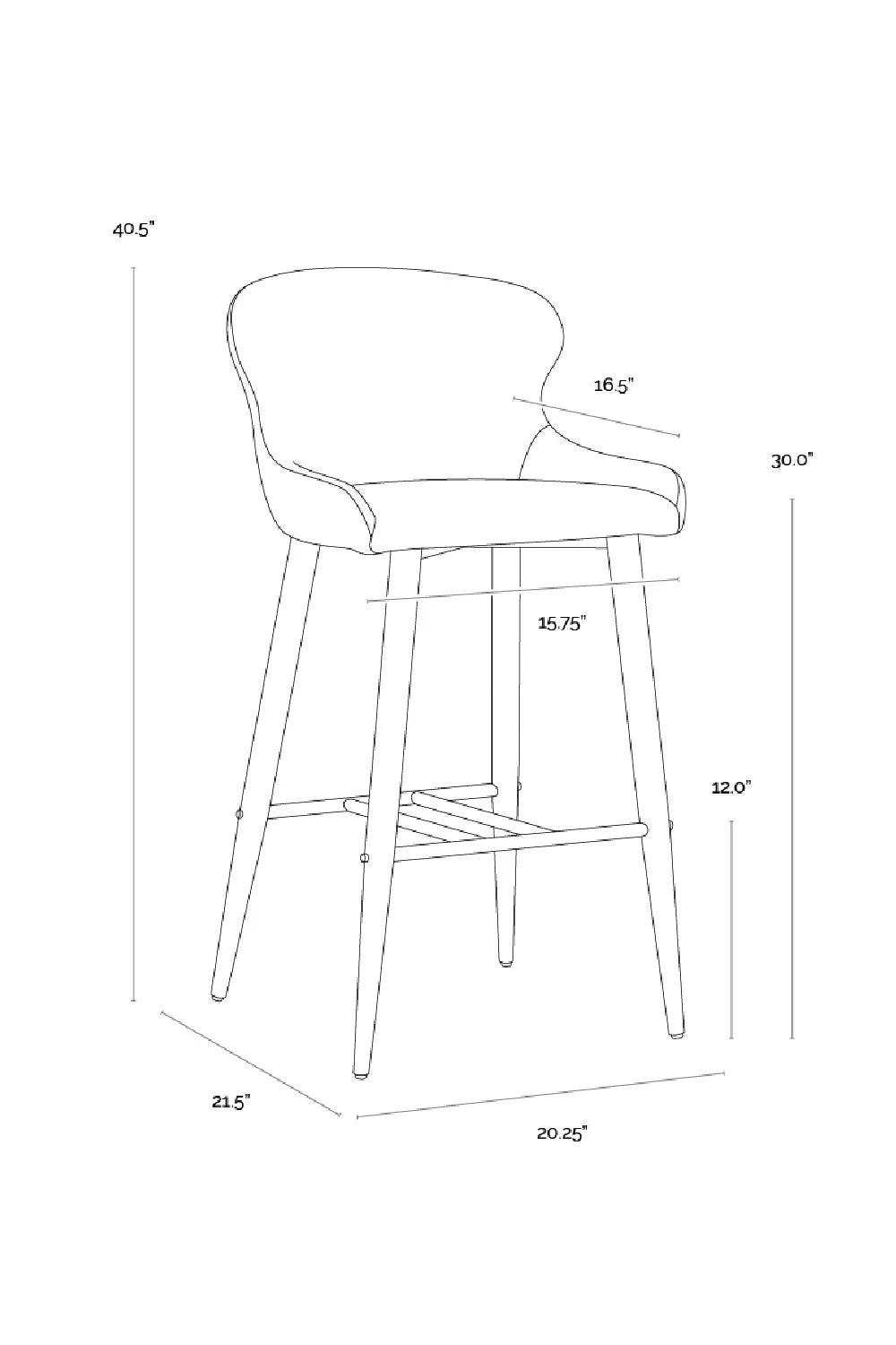 Luxury Upholstered Modern Leather Bar Stool European Style for Villa