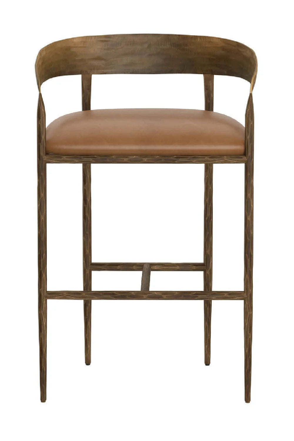Luxury Upholstered Modern Leather Bar Stool European Style for Villa