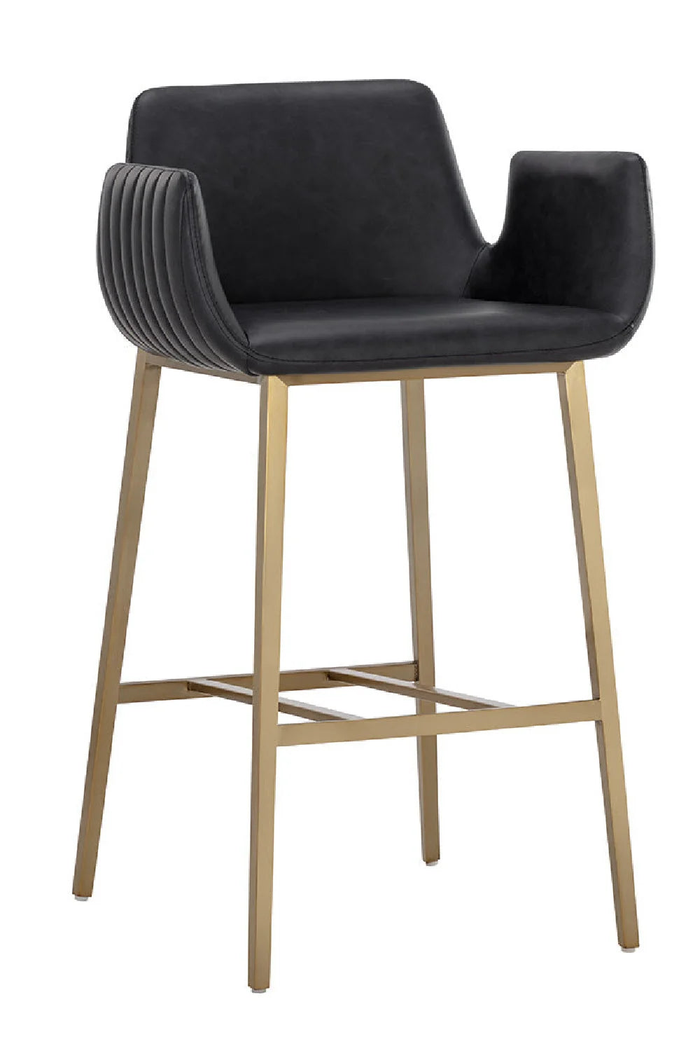 Luxury Upholstered Modern Leather Bar Stool European Style for Villa