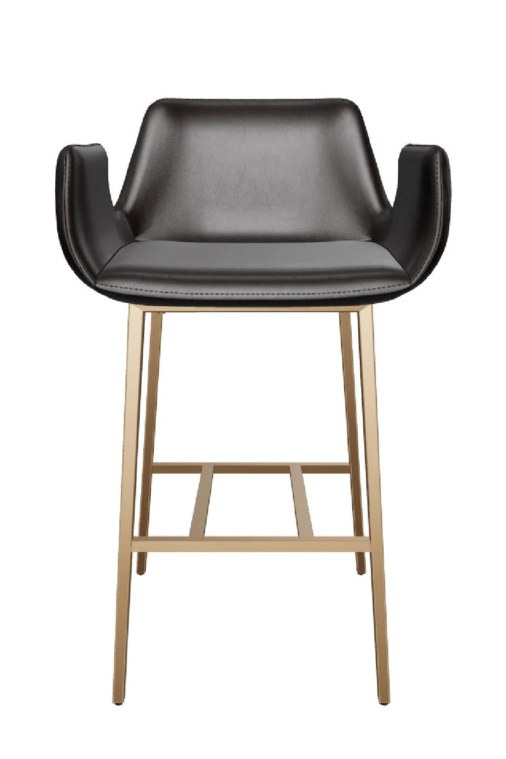 Luxury Upholstered Modern Leather Bar Stool European Style for Villa