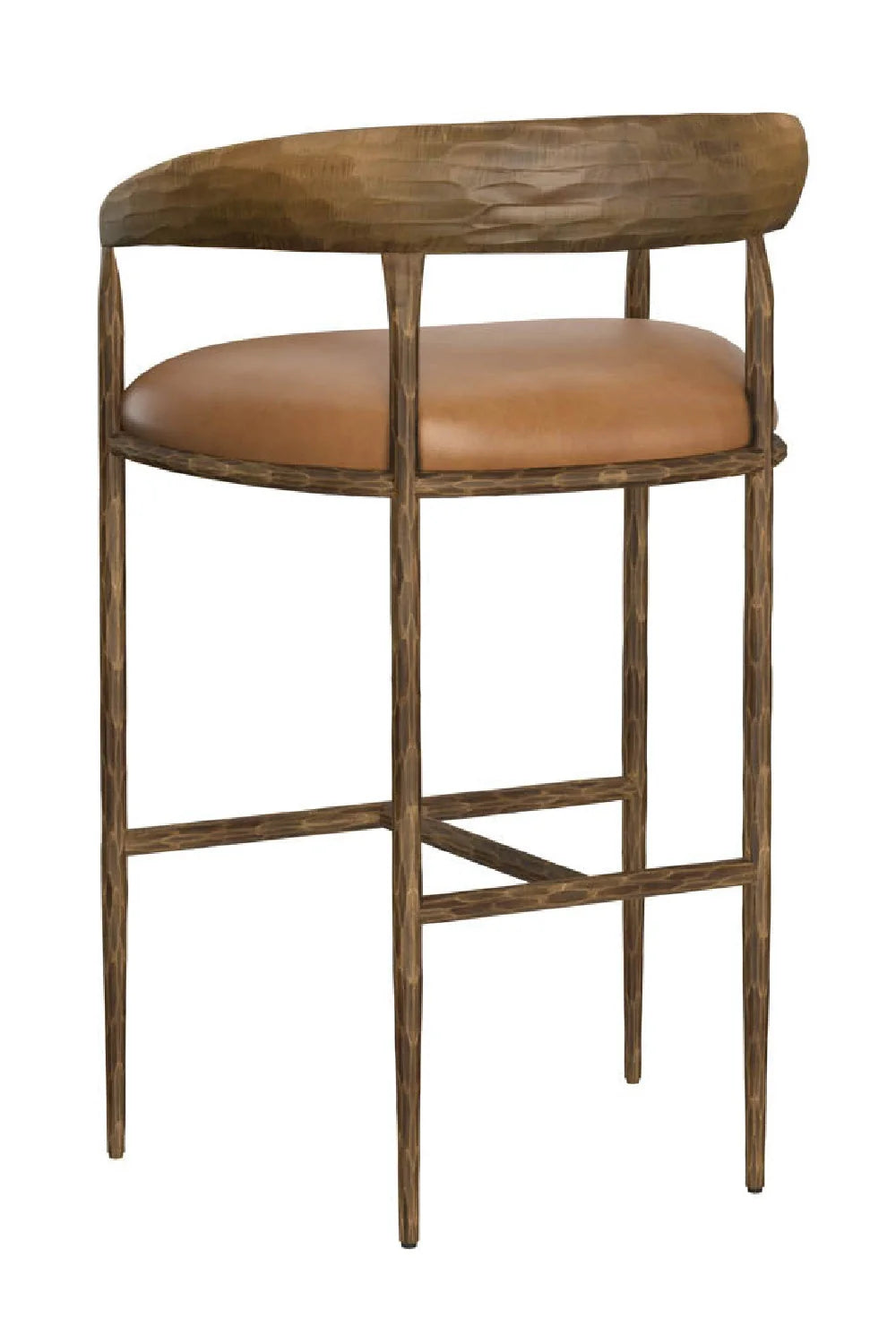 Luxury Upholstered Modern Leather Bar Stool European Style for Villa