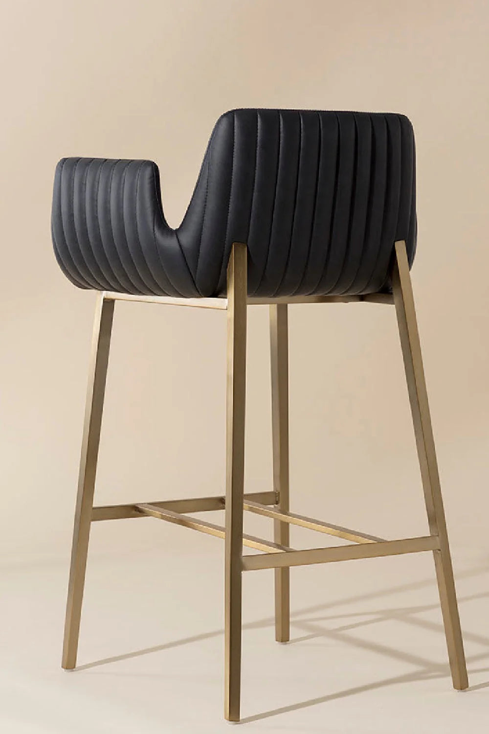 Luxury Upholstered Modern Leather Bar Stool European Style for Villa