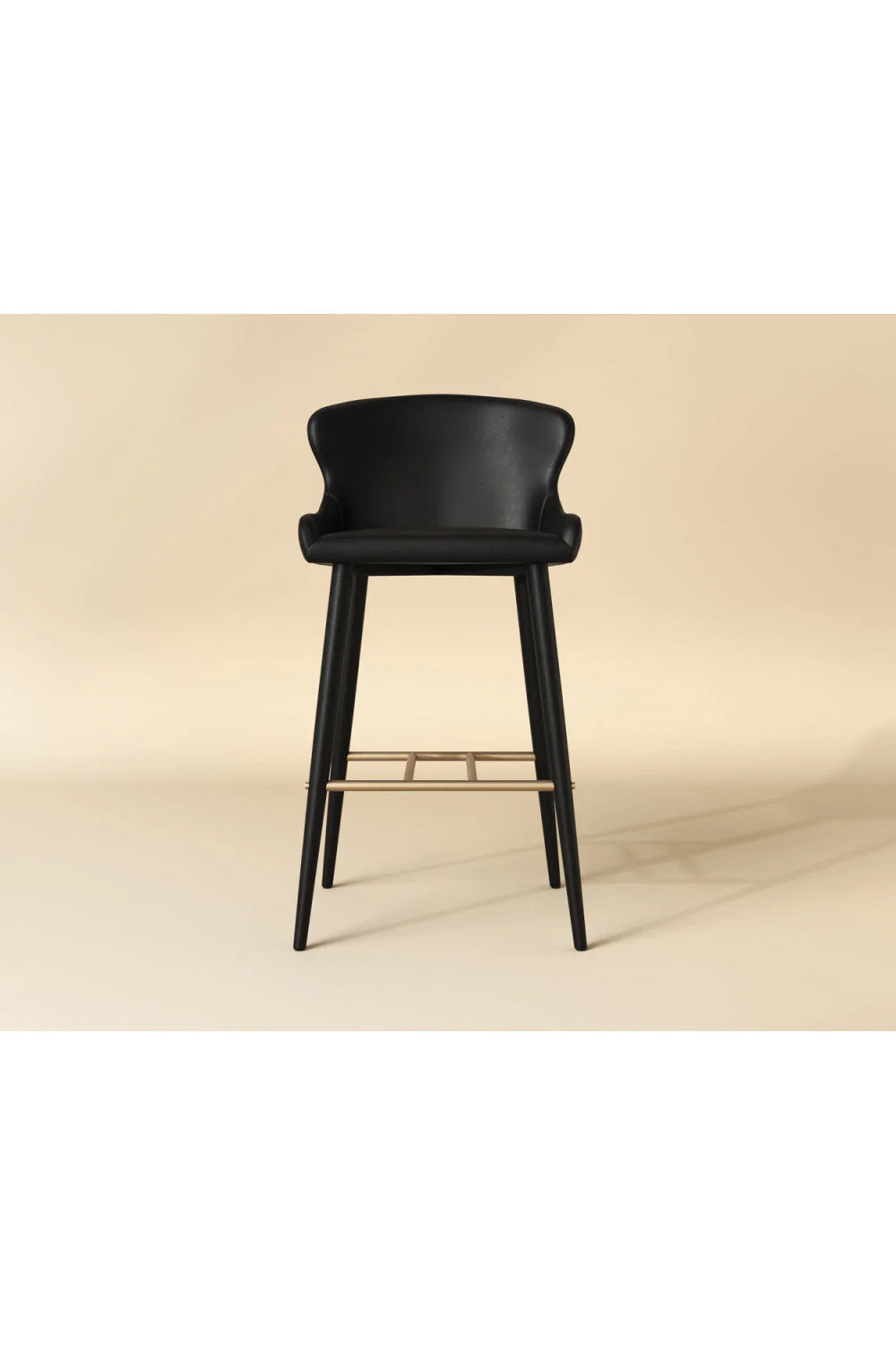 Luxury Upholstered Modern Leather Bar Stool European Style for Villa