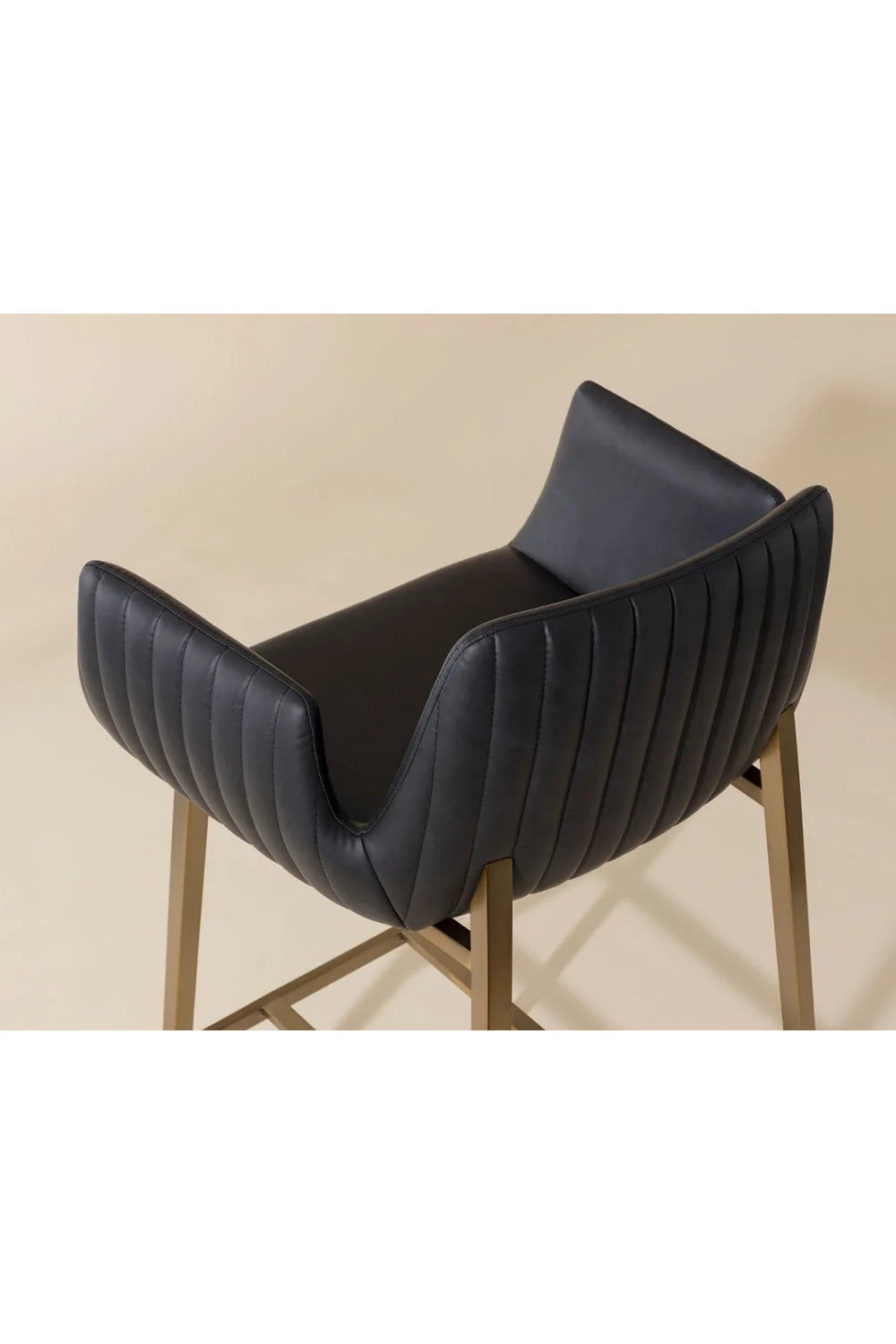 Luxury Upholstered Modern Leather Bar Stool European Style for Villa