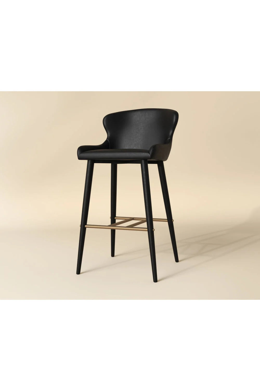 Luxury Upholstered Modern Leather Bar Stool European Style for Villa