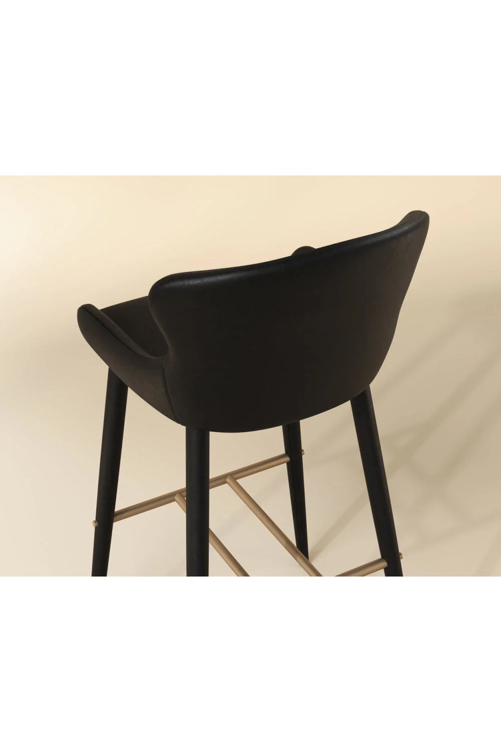 Luxury Upholstered Modern Leather Bar Stool European Style for Villa