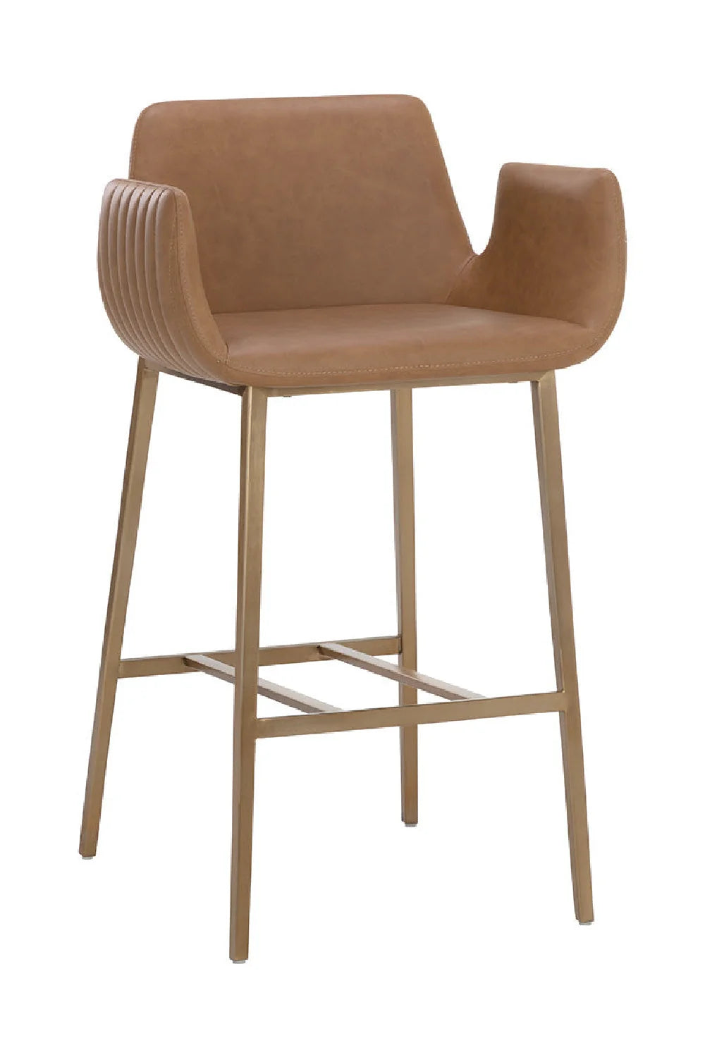 Luxury Upholstered Modern Leather Bar Stool European Style for Villa