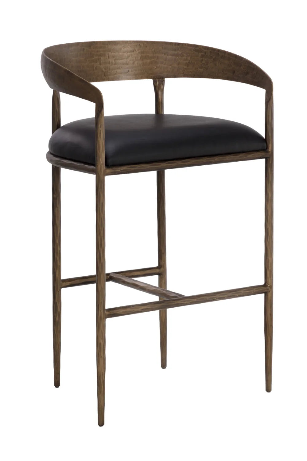 Luxury Upholstered Modern Leather Bar Stool European Style for Villa