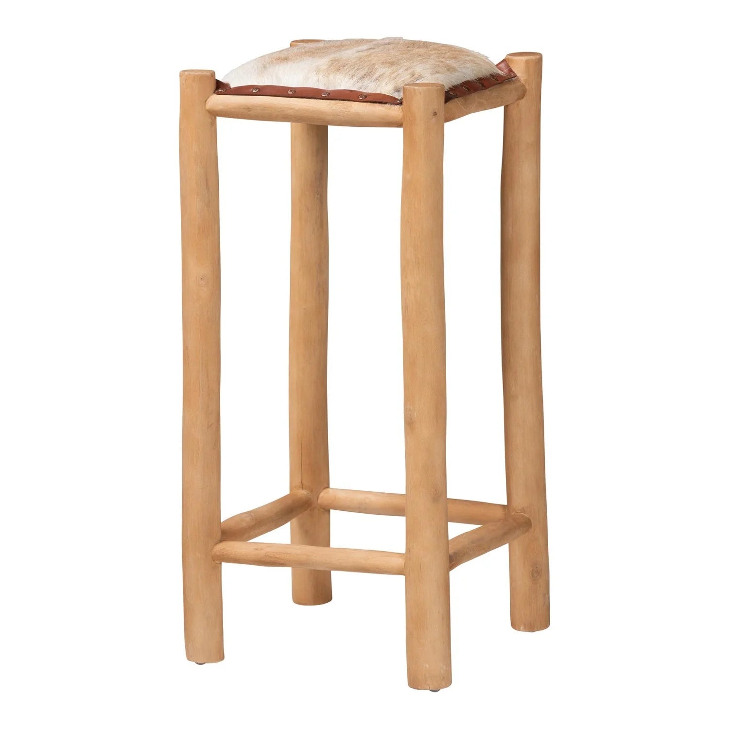 Luxury Upholstered Modern Leather Bar Stool European Style for Villa