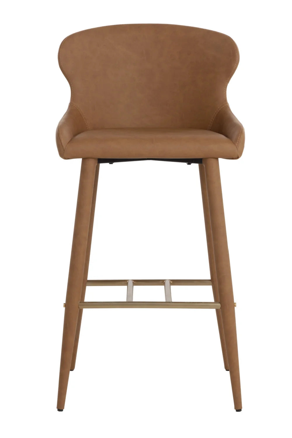 Luxury Upholstered Modern Leather Bar Stool European Style for Villa