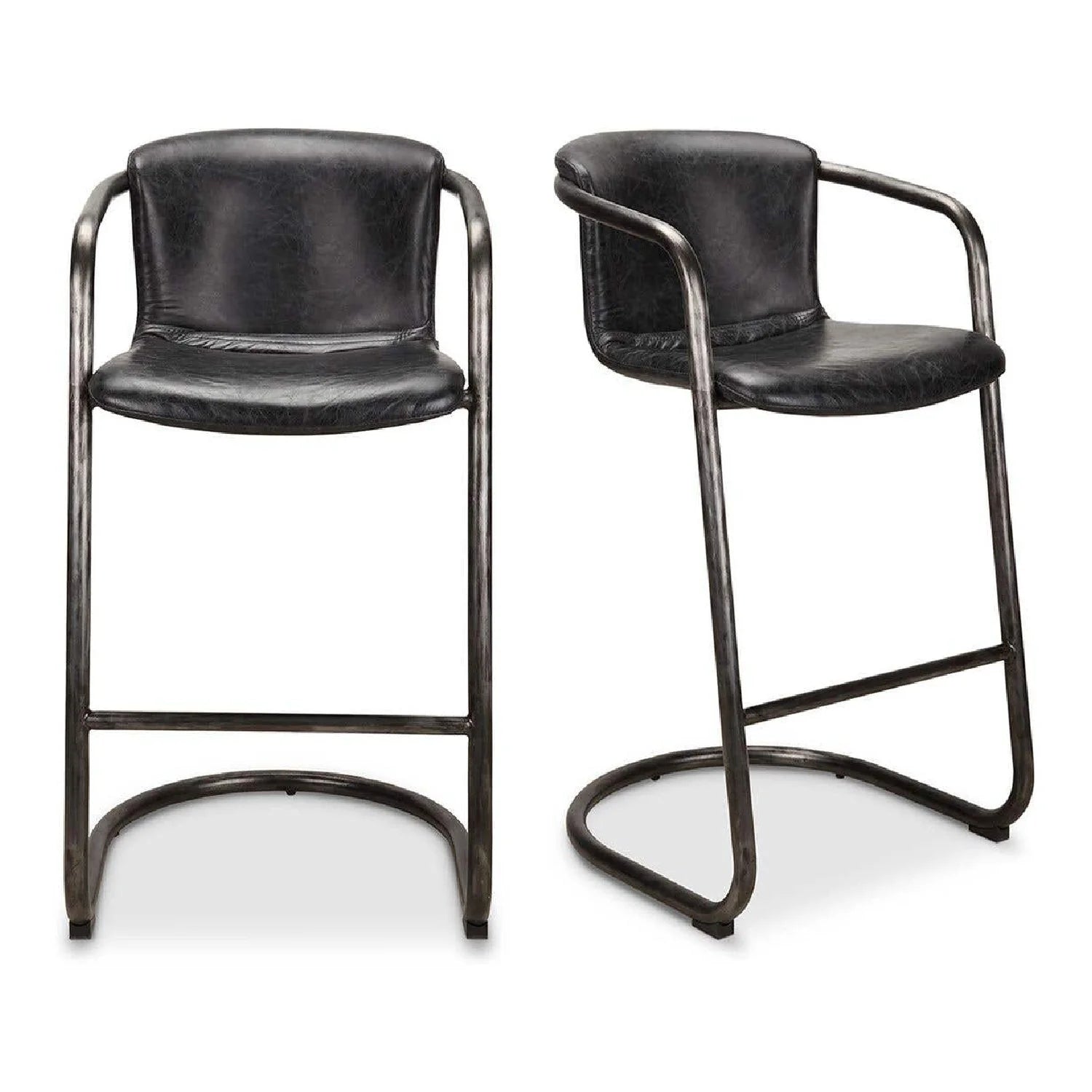 Luxury Upholstered Modern Leather Bar Stool European Style for Villa