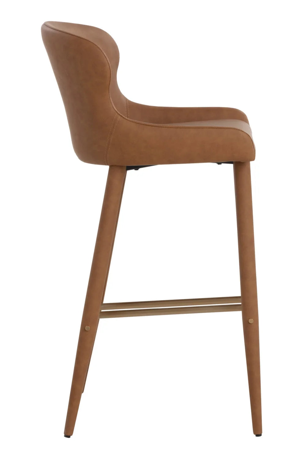 Luxury Upholstered Modern Leather Bar Stool European Style for Villa